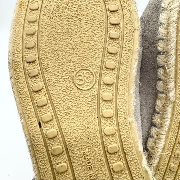 Verbenas Celia Suede Slip On Mule Espadrille Slide Sandal Boho Hippie Taupe 38 - Picture 10 of 12